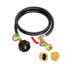 Propane Refill Adapter Hose with Gauge and Control Valve