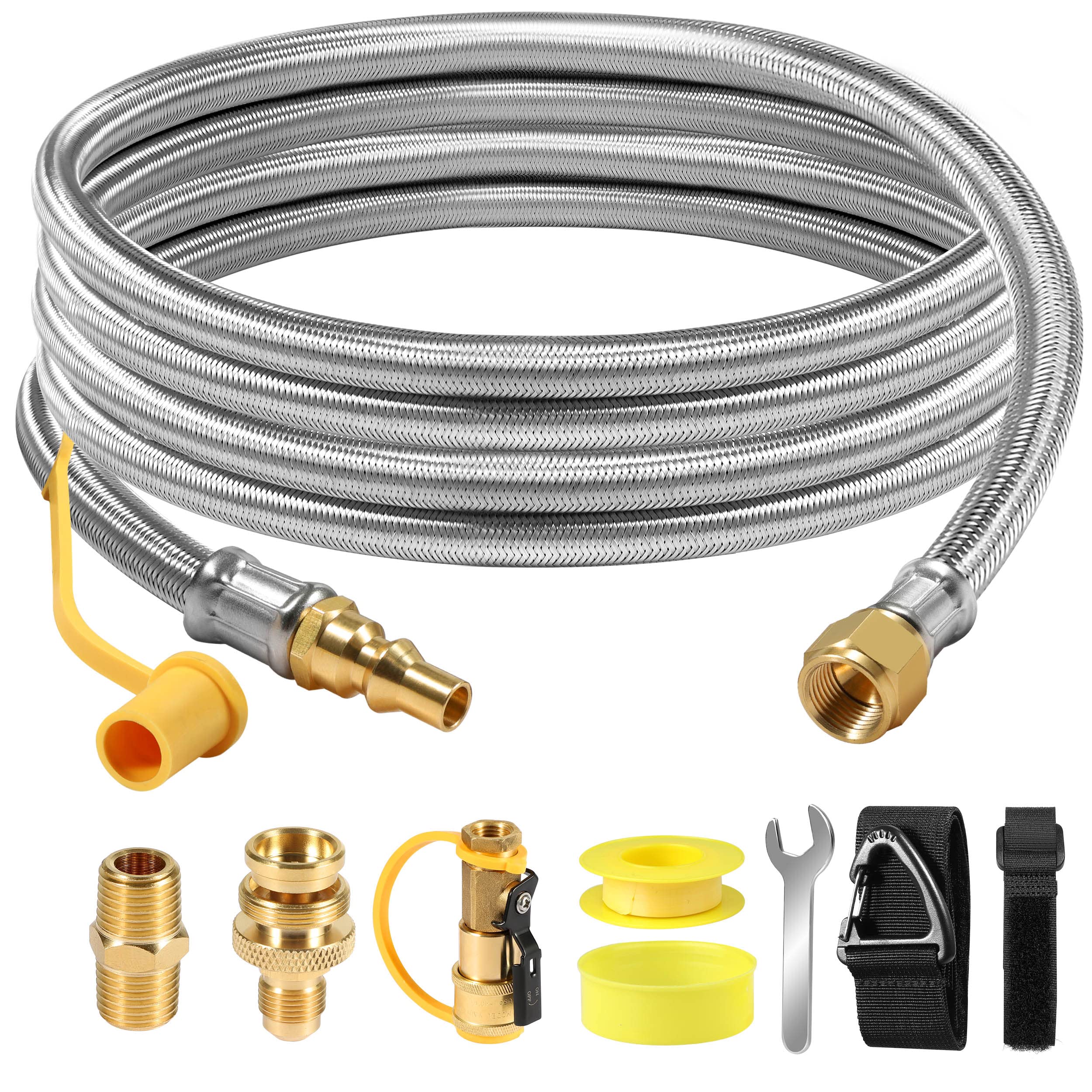 Propane SS Hose with 1/4'' Quick Disconnect Connect for RV