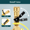 Y-Splitter 1/4" RV Quick Connect with Shutoff Valve