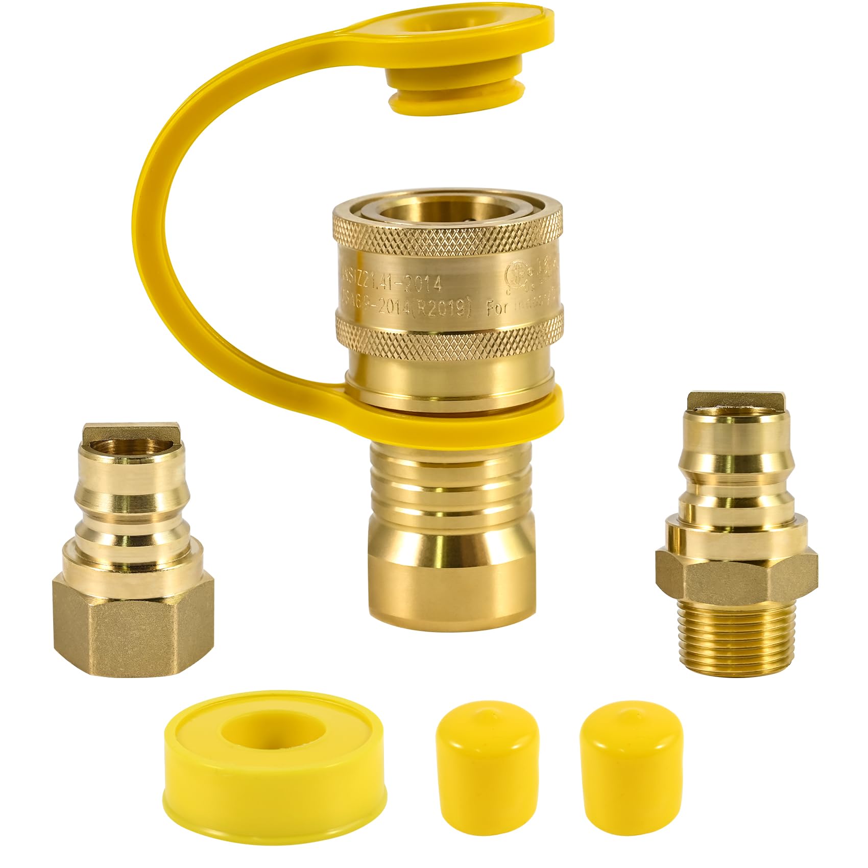 3/4" Brass Female Quick Connect Plug Fitting for Generator
