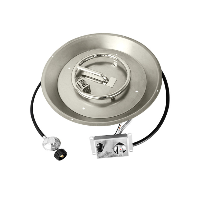 Stainless Steel Round Fire Pit Burner with Spark Ignition 