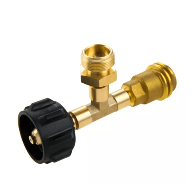 3-port Propane Tank Adapter Fitting Connects 1lb Appliance 
