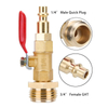 RV 1/4" Male Quick Connect Plug and 3/4" Male GHT Thread