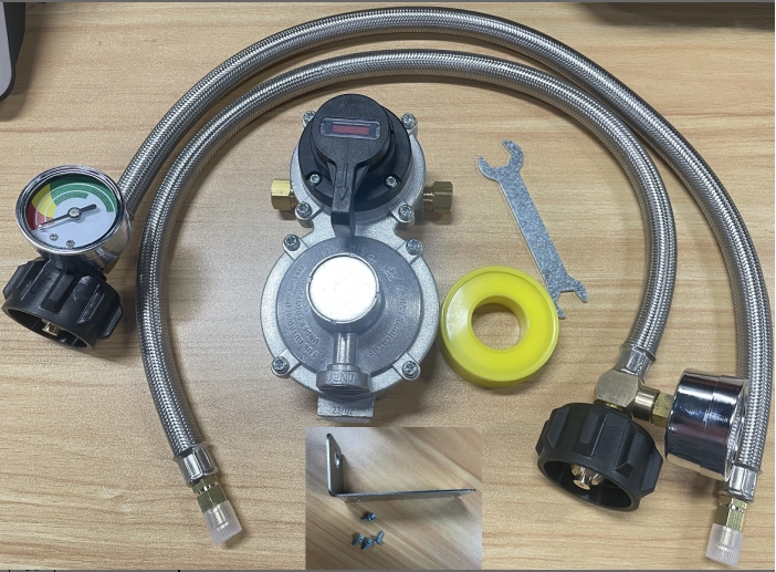 RV 2-Stage Automatic Propane Gas Regulator with Two Hose