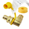 3/4" NPT Elbow Adapter and Natural Hose Quick Connect Plug